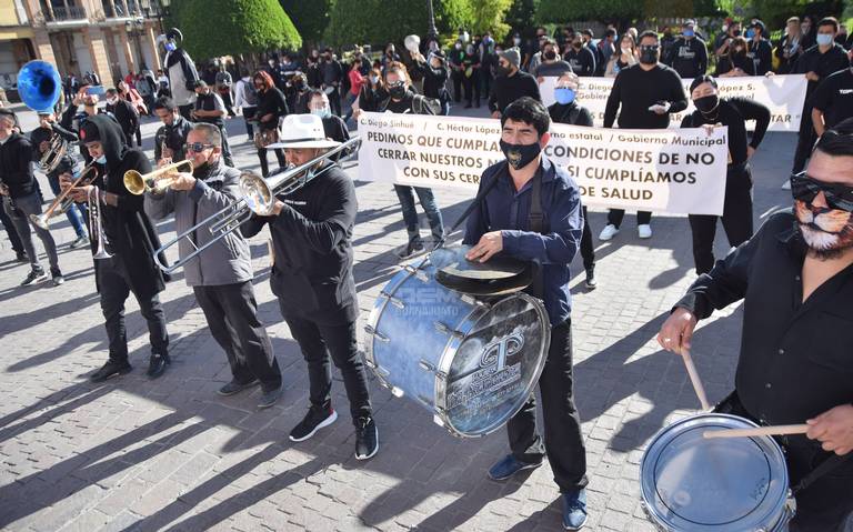 Se manifiestan trabajadores de la industria de eventos