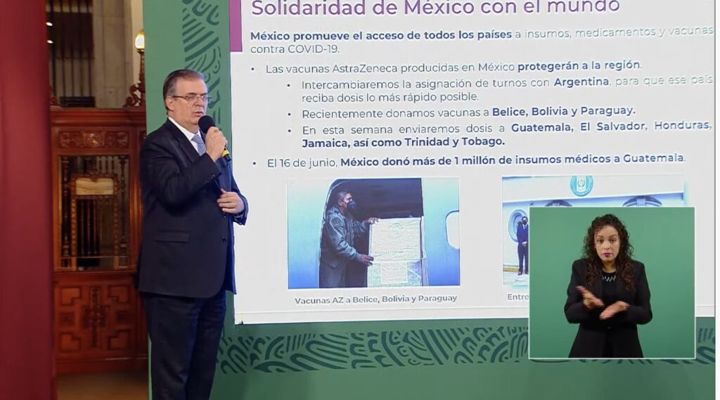 México donará vacunas a Guatemala, El Salvador, Honduras, Jamaica y Trinidad: SRE