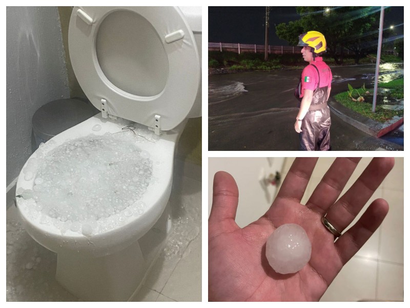 ¿Hasta del retrete y las coladeras salió granizo en Zapopan, Jalisco?